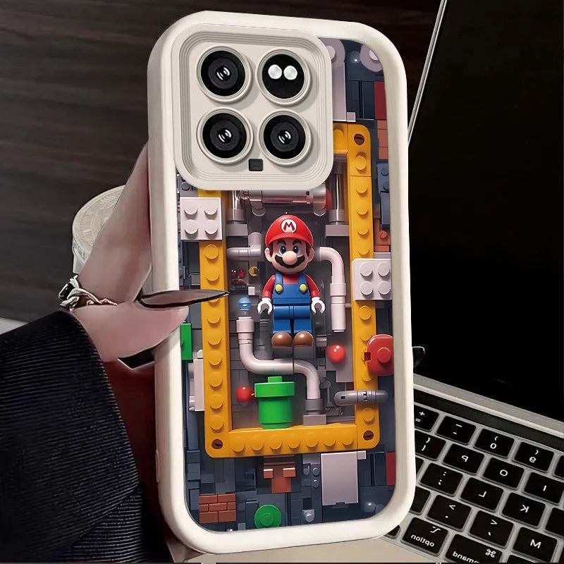 Super M-Marios Bros Case for Xiaomi Mi 14 13 13T 12 12T 11 11T Pro Lite 12X 12S POCO F6 F5 X5 X3 NFC Soft Silicone Cover Funda