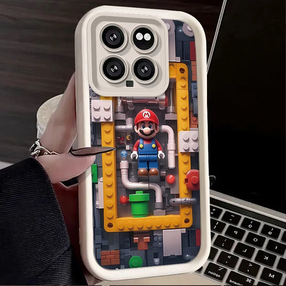 Super M-Marios Bros Case for Xiaomi Mi 14 13 13T 12 12T 11 11T Pro Lite 12X 12S POCO F6 F5 X5 X3 NFC Soft Silicone Cover Funda