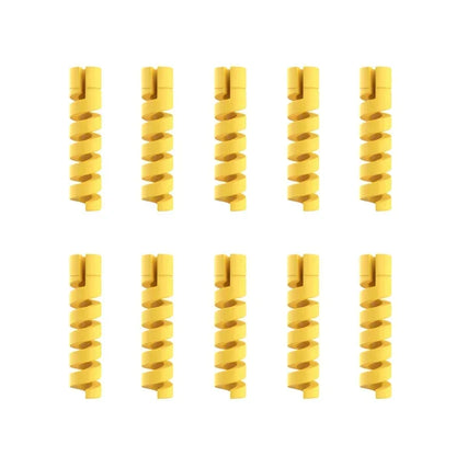 10pcs Silicone Data Cables Protector Winder Pipe Flexible Phone Charge Cable Spiral Winder Cords For Phone USB Charger Wires