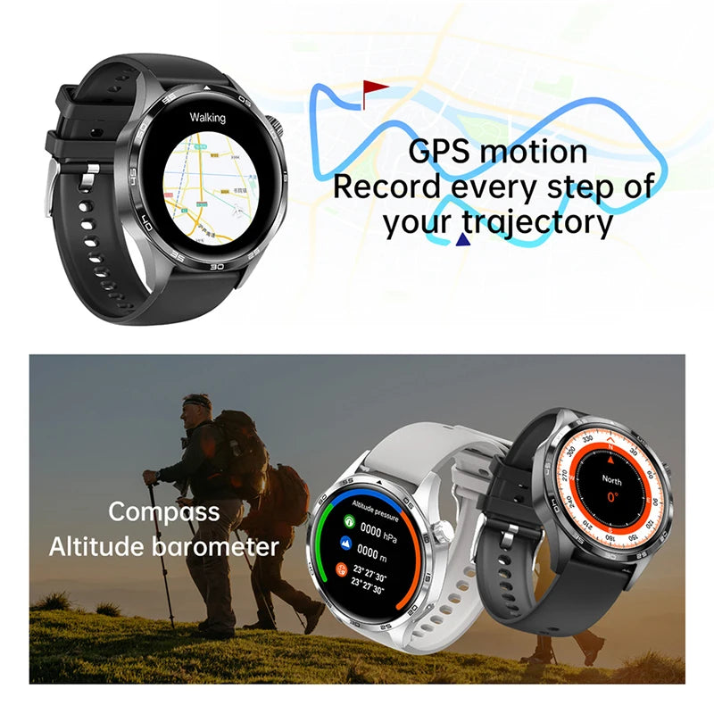 For HUAWEI GT5 Pro GPS NFC Smart Watch Men 360*360 AMOLED Screen Heart rate Bluetooth Call IP67 Waterproof Man Smartwatch 2025