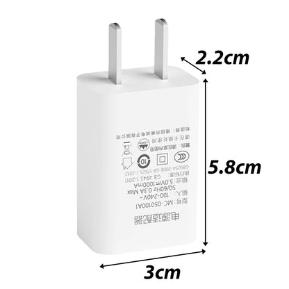 5V 1A USB Charger Travel Wall Charging Head Phone Adapter Portable US Plug for IPhone 15 Samsung Xiaomi Mobile Phone Chargers