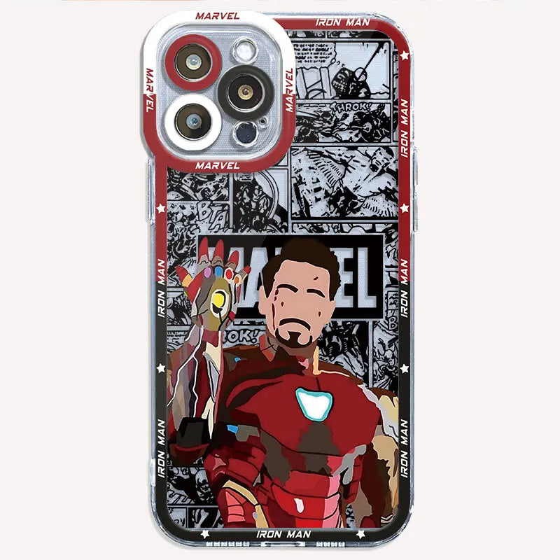 Marvel Iron Man Donnys Loki Case for iPhone 15 Pro 11Pro Max XR 12 13 Mini XSmax 14 7 Plus SE 6 8 X XS Phone Clear Fundas Cover