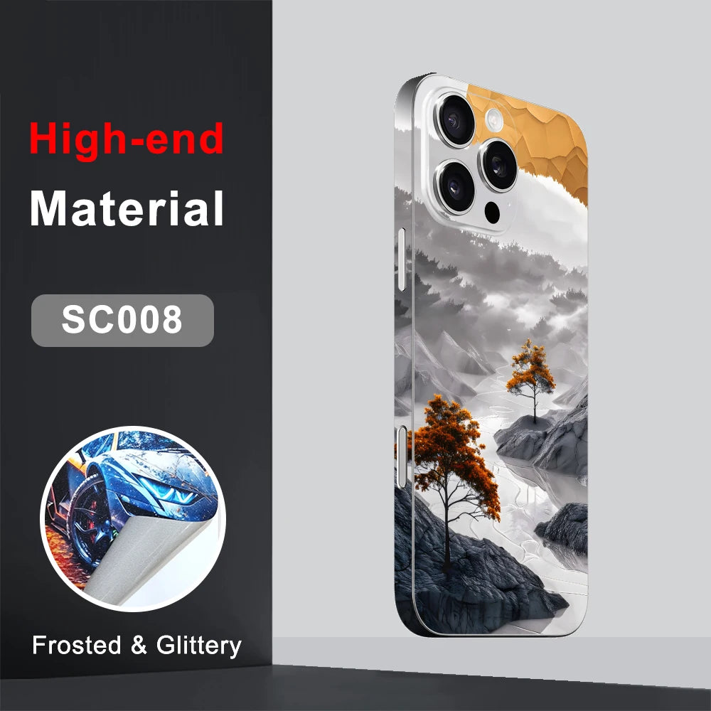 CASEKiTTY Skin Wrap For iPhone 15 Pro Max Sticker 16 14 Plus Back Cover Film 12 13 Mini Protective Decal Side Frame Protector