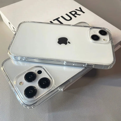 Luxury Transparent Soft Acrylic Phone Case For iPhone 17 16 15 14 13 12 11 Pro Max XS X XR 7 8 Plus Shockproof Protective Cover