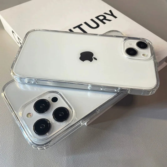 Luxury Transparent Soft Acrylic Phone Case For iPhone 17 16 15 14 13 12 11 Pro Max XS X XR 7 8 Plus Shockproof Protective Cover