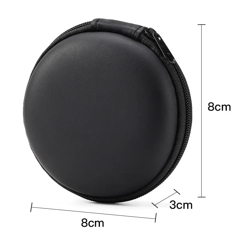 Earphone Storage Case PU Mini Carrying Hard Bag Box Case For Earphone Headphone Accessories Earbuds Memory Card USB Cable