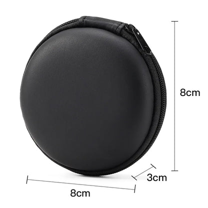 Earphone Storage Case PU Mini Carrying Hard Bag Box Case For Earphone Headphone Accessories Earbuds Memory Card USB Cable