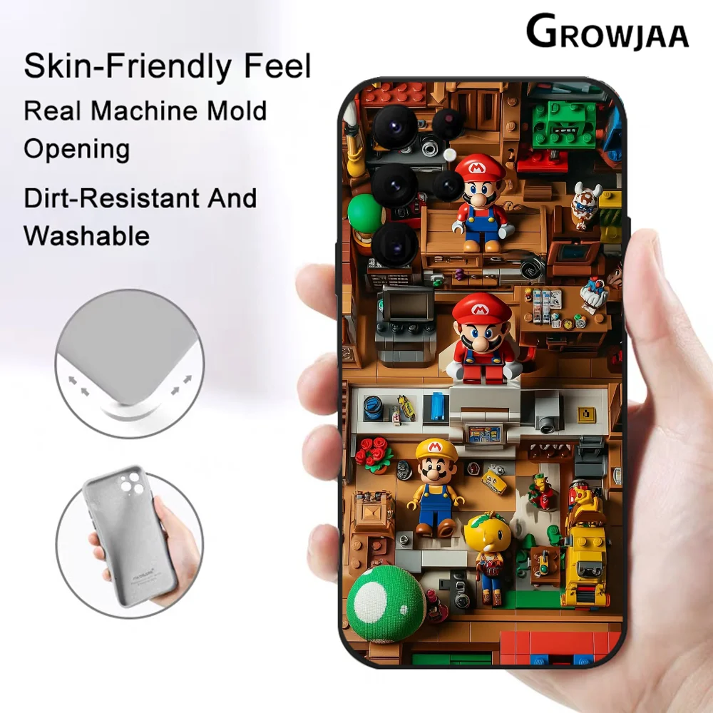 Super M-MarioS Bros Game Phone Case for Samsung Galaxy S24 Ultra S22 S23 Ultra S21 S20 5G Protective Silicone TPU Funda