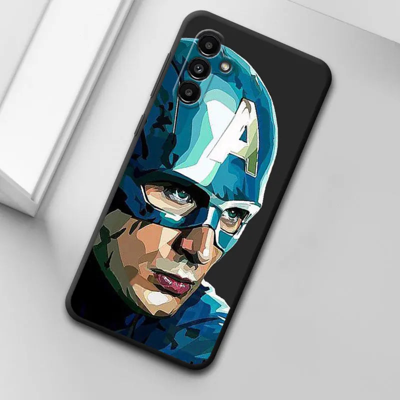 Shockproof Matte Silicone Cover Marvel Avengers Case for Samsung Galaxy S23 5G Note 20 Ultra 10 Plus 8 9 S20 S22 S21