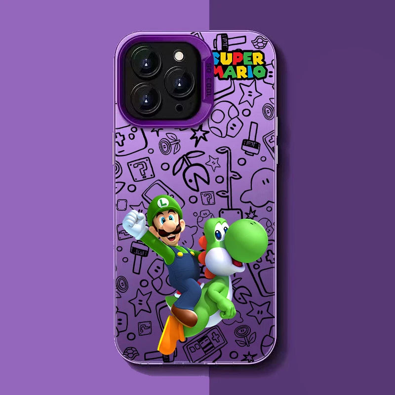 Cartoon S-Super M-Mario Bros Phone Case For iPhone 16 15 14 13 12 11 Pro Max XS Max XR 7 8 Plus Shockproof Silicone Matte Cover