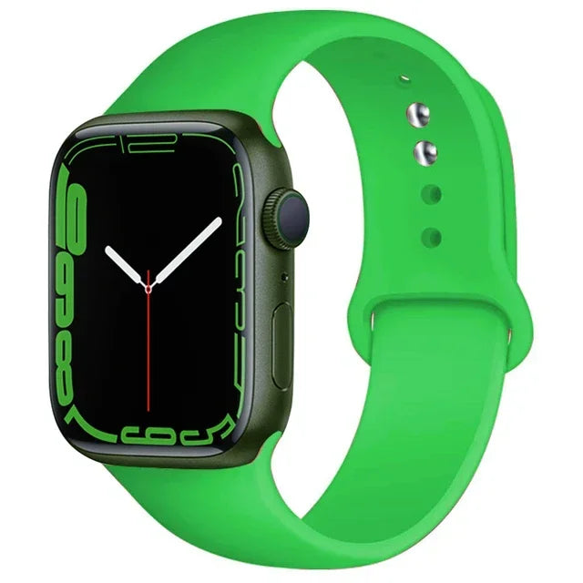 Silicone Band For Apple Watch strap 44mm 45mm 40mm 41mm 42-38mm 45 mm sport bracelet iwatch series 8 7 6 5 4 3 SE 9 Ultra 2 49mm