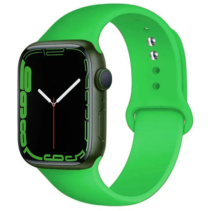Silicone Band For Apple Watch strap 44mm 45mm 40mm 41mm 42-38mm 45 mm sport bracelet iwatch series 8 7 6 5 4 3 SE 9 Ultra 2 49mm