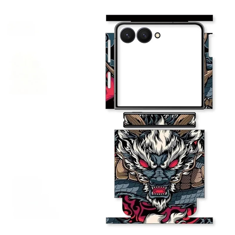 Skin For Samsung Galaxy Z Flip 7 6 5 4 2 Back Film Sticker Full Cover Protective Decal Wrap Side Frame Back Screen Protector