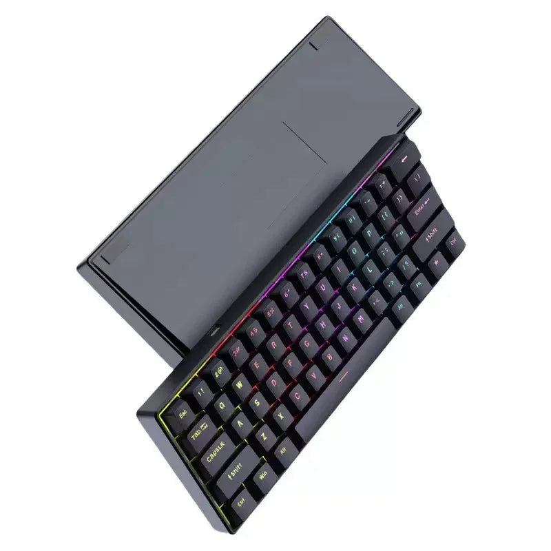 2026 New USB Gaming Mechanical Mini Keyboard Red Switch RGB Backlit 61 Keys Wired Feel for Game/Office