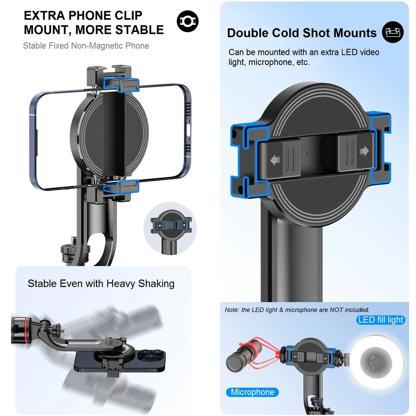 Magnetic Selfie Stick Tripod for iPhone, 51" Phone Tripod Stand Compatible with Magsafe Travel Tripod for iPhone Android Phones