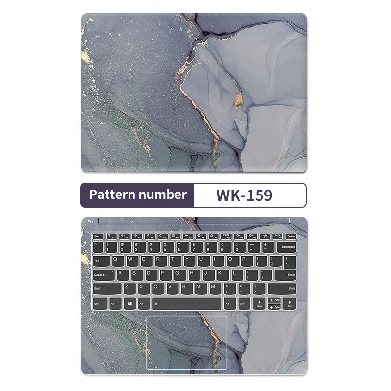 DIY Marble Cover Laptop Skins Vinyl Stickers 13"14"15.6"17.3"PVC Film Waterproof Skin Decorate Decal for Macbook/Lenovo/HP/Acer