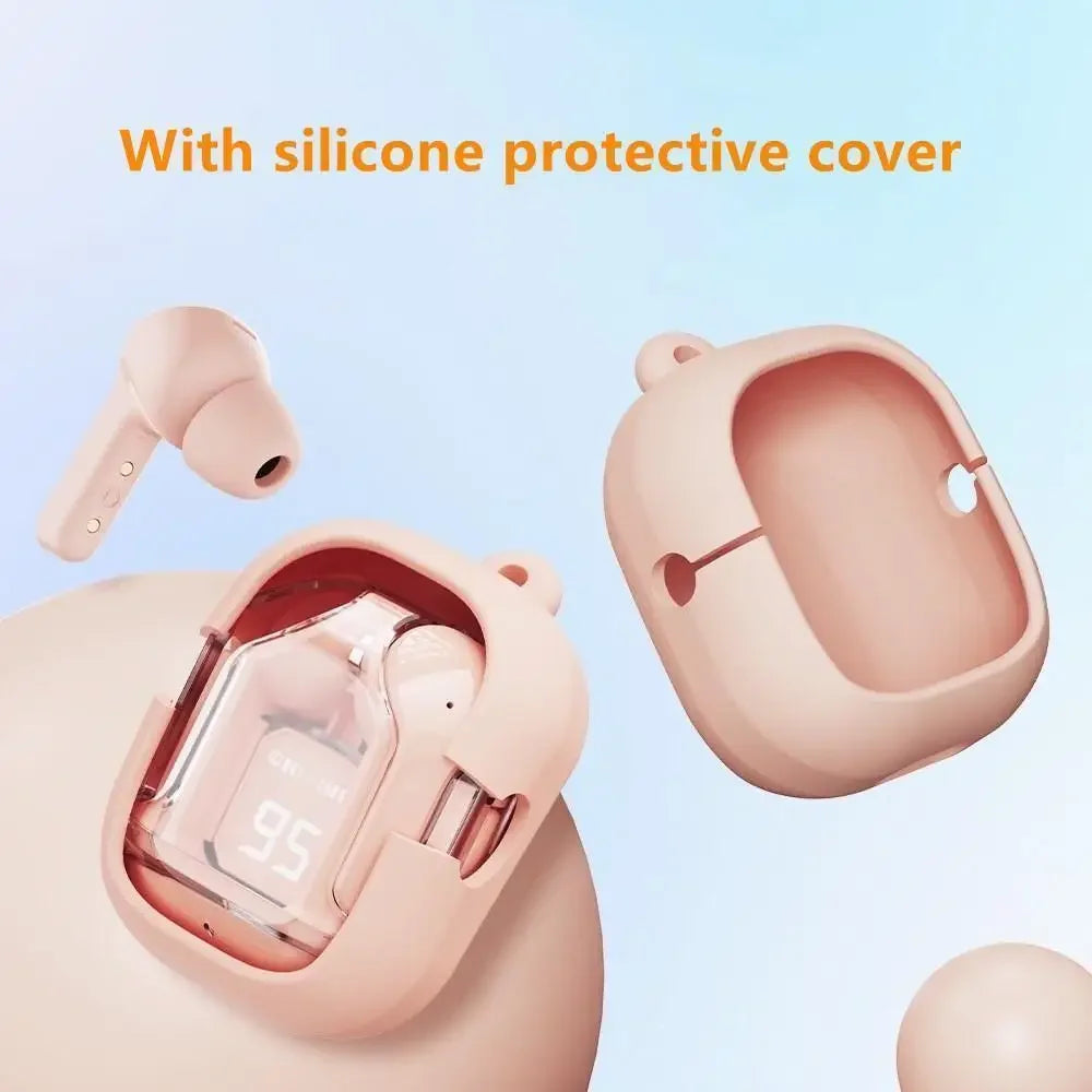 Buy Headset Get Protective Case + Lanyard) T2 TWS Gaming Earbuds Bluetooth 5.3 Noise Reduction HD HiFi Stereo Wireless Earphone