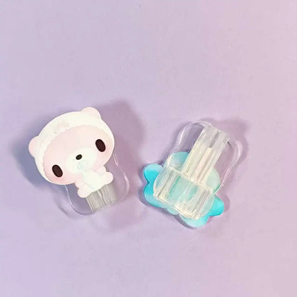 Cute data cable protectors with cartoon characters—bunny, bears. Adorable and protective for cables.