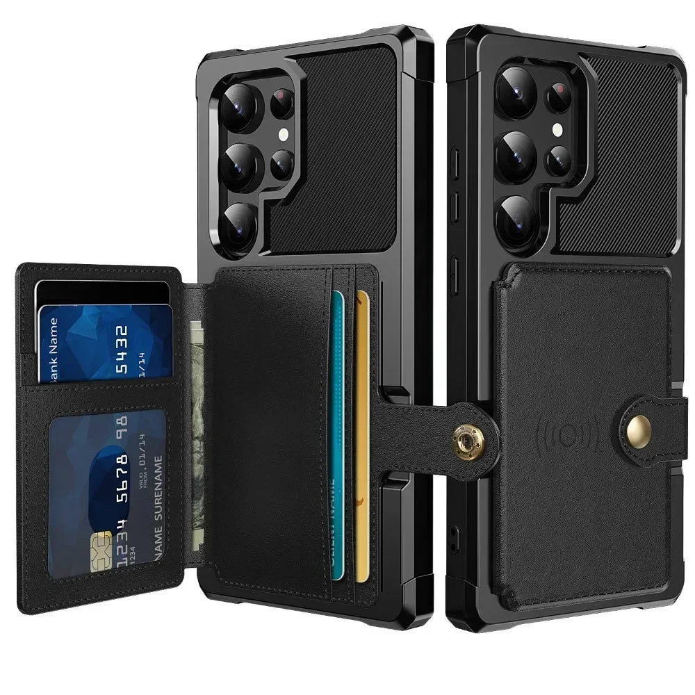 Card Wallet Case for Samsung Galaxy S24 S23 FE S25 S23 Plus S22 S21 Ultra A56 A36 A55 A35 A15 A54 A34 A52S A14 A05S A05 A24 A16