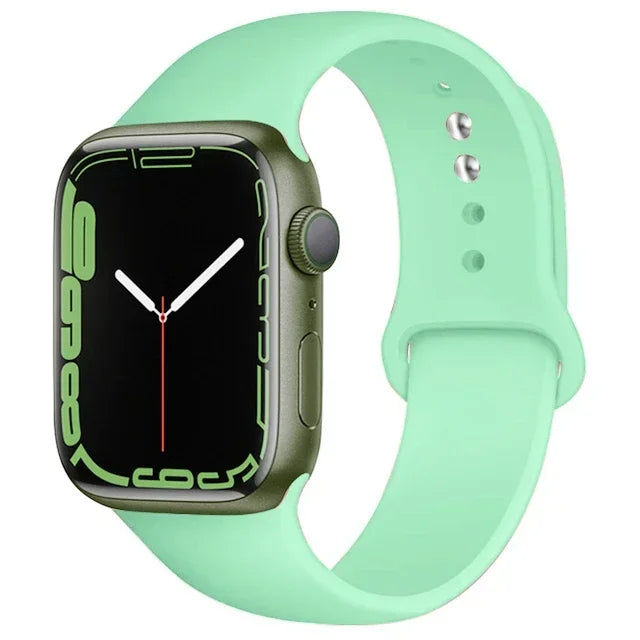 Silicone Band For Apple Watch strap 44mm 45mm 40mm 41mm 42-38mm 45 mm sport bracelet iwatch series 8 7 6 5 4 3 SE 9 Ultra 2 49mm