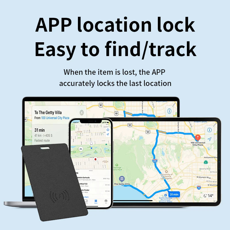 Wallet Tracking Card Ultra-thin GPS Location Smart Anti-loss Tag for Iphone Find My Bluetooth Device Wireless Charging Ipx6