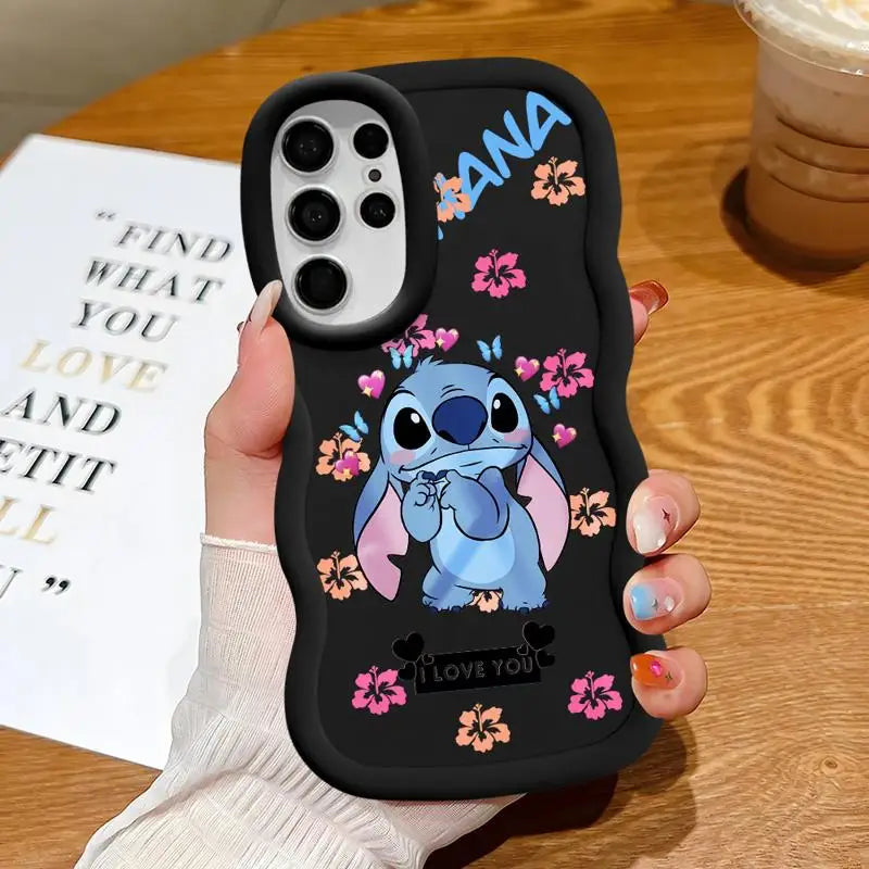 Disney Stitch Cute Case for Samsung Galaxy S24 S22 Ultra S23 S21 S20 FE A23 4G A32 A33 A53 A25 A24 A54 A73 A55 5G Soft Cover