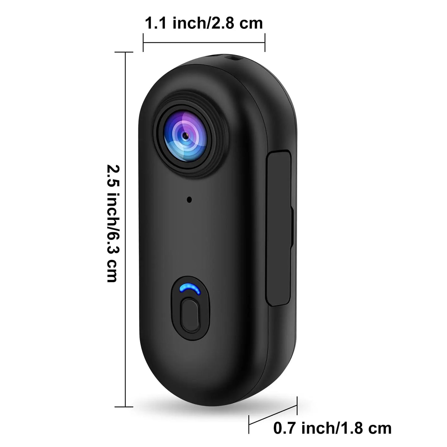 Pocket 4K Mini Camera  Magnetic Wearable Cam with Waterproof Shell WiFi Bike Camera Friendly for Casual Cycling Vlog Home Use