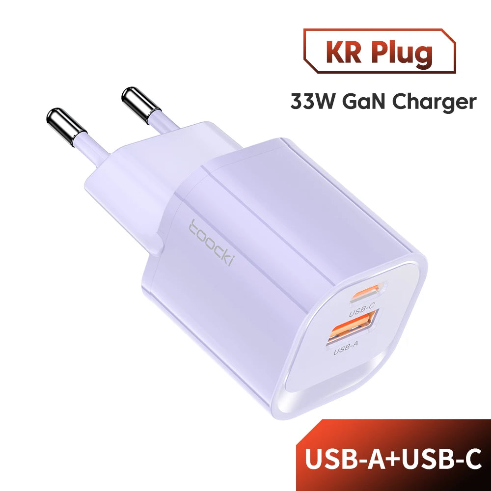 Toocki 33W GaN USB Type C Charger Quick Charge 3.0 PD 3.0 For iPhone 14 13 12 11 Pro Max XS For iPad Pro Air iPad Mini 2021