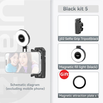 Ulanzi LM19 Mobile Phone Selfie Light Bi-color Pocket LED Magnetic Mini Ring Lamp Photography For iPhone 16 15 Apple 14 13 Pro