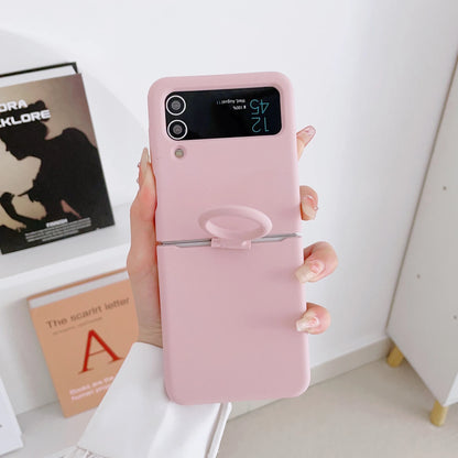 Liquid Silicone Ring Holder Case for Samsung Galaxy Z Flip 3 4 5G Flip4 Flip3 Flip2 Flip1 Foldable Full Protection Fashion Cover