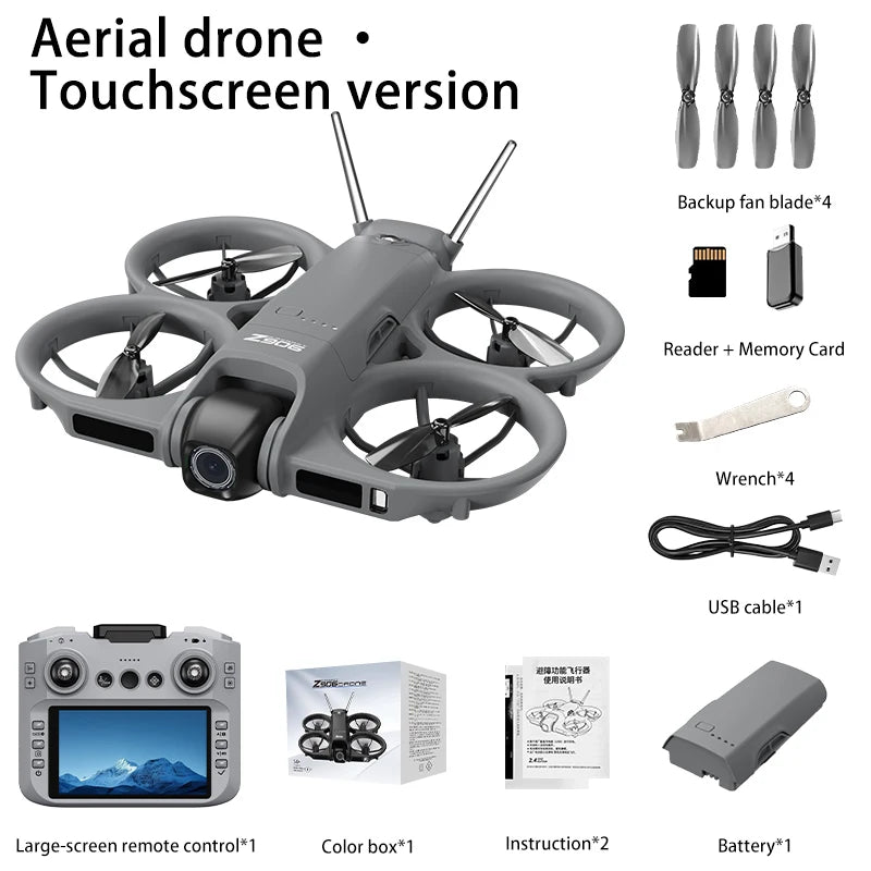 2026 Lenovo Drone With 4.3-inch Large Screen 8k High-definition Aerial Photography Obstacle Avoidance Remote Control Quadcopter