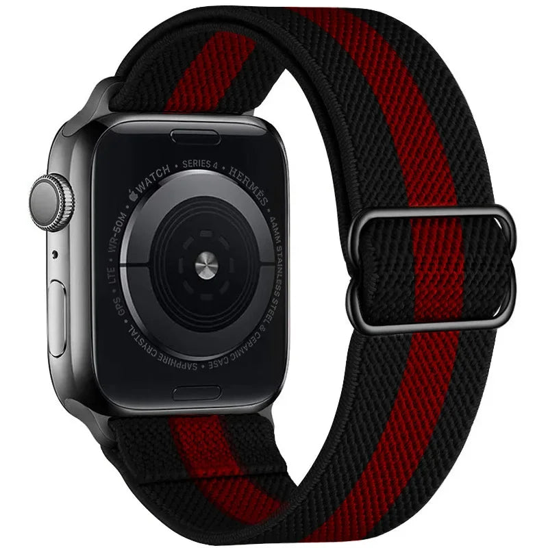 Nylon Loop Strap For Apple Watch 49mm 45mm 41mm 44mm 42mm 46mm Adjustable Elastic Belt iWatch Ultra 3/2 11 10 9 8 7 6 5 SE3 Band