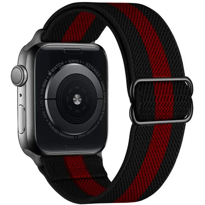 Nylon Loop Strap For Apple Watch 49mm 45mm 41mm 44mm 42mm 46mm Adjustable Elastic Belt iWatch Ultra 3/2 11 10 9 8 7 6 5 SE3 Band