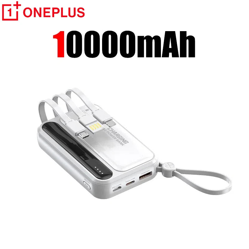 Oneplus Built in Cables Power Bank 4 In1 50000mAh Large Capacity Intelligent Digital Display Light Portable Battery For Samsung