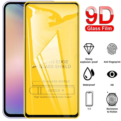 3PCS 9D Tempered Glass For Samsung Galaxy A55 A56 5G A36 A26 A16 A35 A54 A15 A25 A34 A24 A14 A53 A33 A52 A13 9H Screen Protector