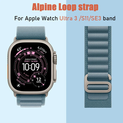 Alpine Loop Strap For Apple Watch Ultra 3 band 49mm Nylon bracelet iwatch series 11 10 42/46mm SE3 40/44mm 7 8 9 45mm 41mm Band