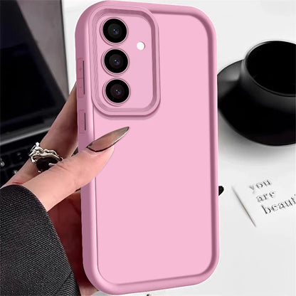 Candy Color Phone Case For Samsung S25 S24 S23 S22 Ultra Plus S21 S24 FE A55 A34 A15 A35 A52 A53 A54 A16 5G Soft Silicone Cover
