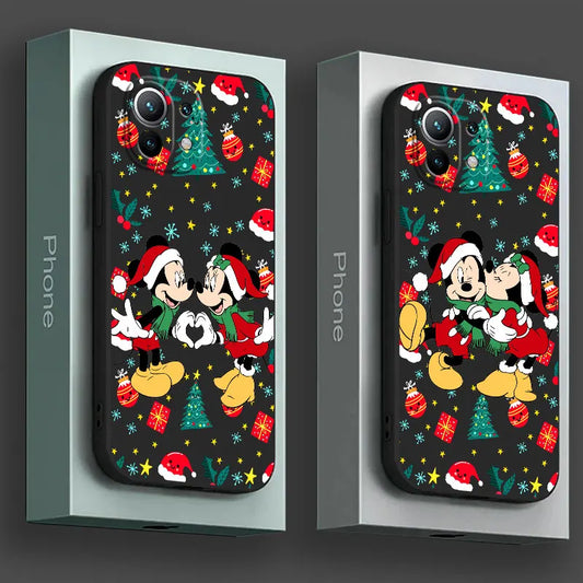 Phone Case For Xiaomi 15T 14T Pro 13T Mi 11T 10T 15 Ultra Poco X7 F7 M7 Pro X5 X6 M5 F6 Merry Christmas Minnie Mickey Love Cover