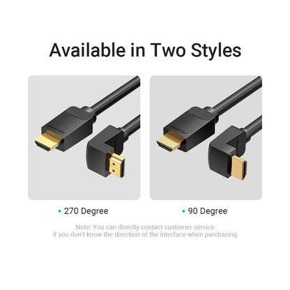 Vention 4K@60Hz 90/270 Degree HDR HDMI 2.0 Cable for TV PS4/3 DVD Nintendo Switch LG Splitter Video 90 Degree HDMI Adapter Cord