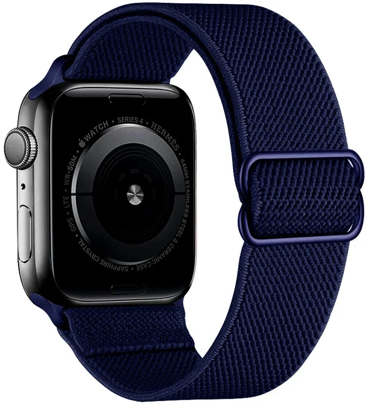 Nylon Loop Strap For Apple Watch 49mm 45mm 41mm 44mm 42mm 46mm Adjustable Elastic Belt iWatch Ultra 3/2 11 10 9 8 7 6 5 SE3 Band