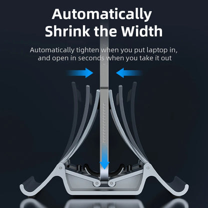 CABLETIME Vertical Laptop Stand Heat Dissipation Non-slip Silicone Gravity Holder for MacBook Surface iPad Tablet Stand C418