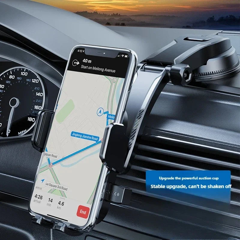 New Model Car Phone Holder Universal Suction Cup Stable In-car Interior Navigation Mounting Stand