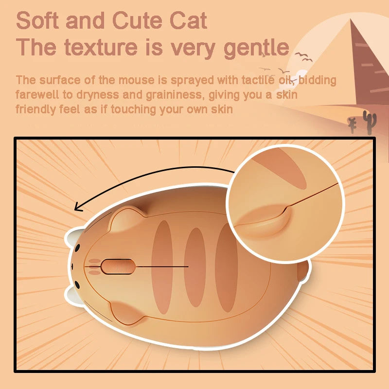 Cute Cat Wireless 2.4G Mouse kitten Designed Creative Mause Ergonomic USB Optical 1200 DPI Mini Mice Kid Gifts For PC Laptop