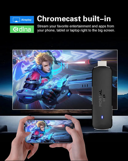 Android14 TV Stick  Mortal Q8 Global Version  Allwinner H313 Chip Wifi6 Voice Remote 8K 4K@60fps YouTube Stream TV stick 2G8G16G