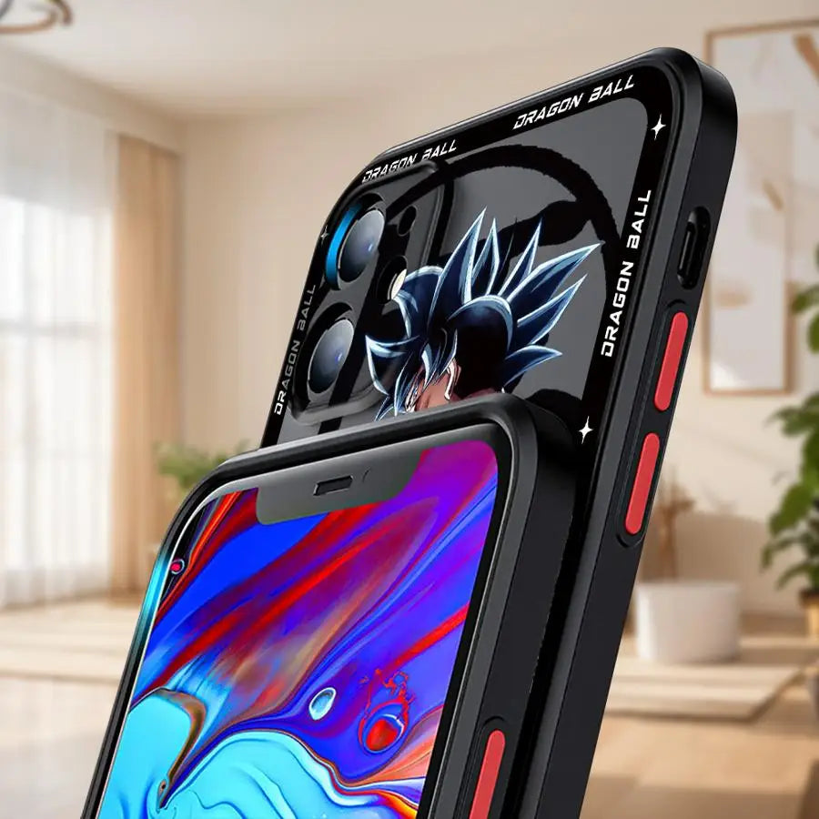 Soft Edge Case for iPhone 13 Mini 11 11 Plus 16 12 15 Pro MAX 14 XS 8 7 SE XR 16 Plus 12Pro 14Pro Hot Blooded Anime Goku