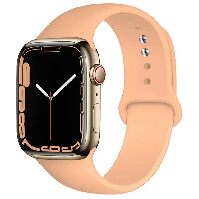 Silicone Band For Apple Watch strap 44mm 45mm 40mm 41mm 42-38mm 45 mm sport bracelet iwatch series 8 7 6 5 4 3 SE 9 Ultra 2 49mm