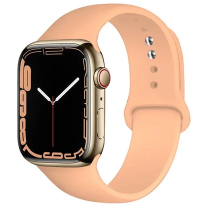 Silicone Band For Apple Watch strap 44mm 45mm 40mm 41mm 42-38mm 45 mm sport bracelet iwatch series 8 7 6 5 4 3 SE 9 Ultra 2 49mm