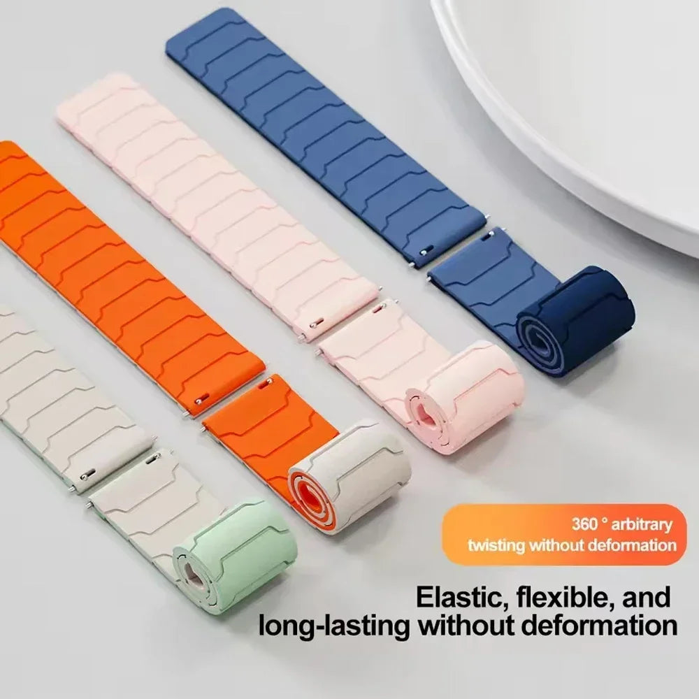 20/22mm Magnetic Strap For Huami AMAZFIT BIP 6 5 UNITY Silicone Loop Band GTR 4/3/3 Pro 2e GTS 4 mini 3 BALANCE Sports Watchband
