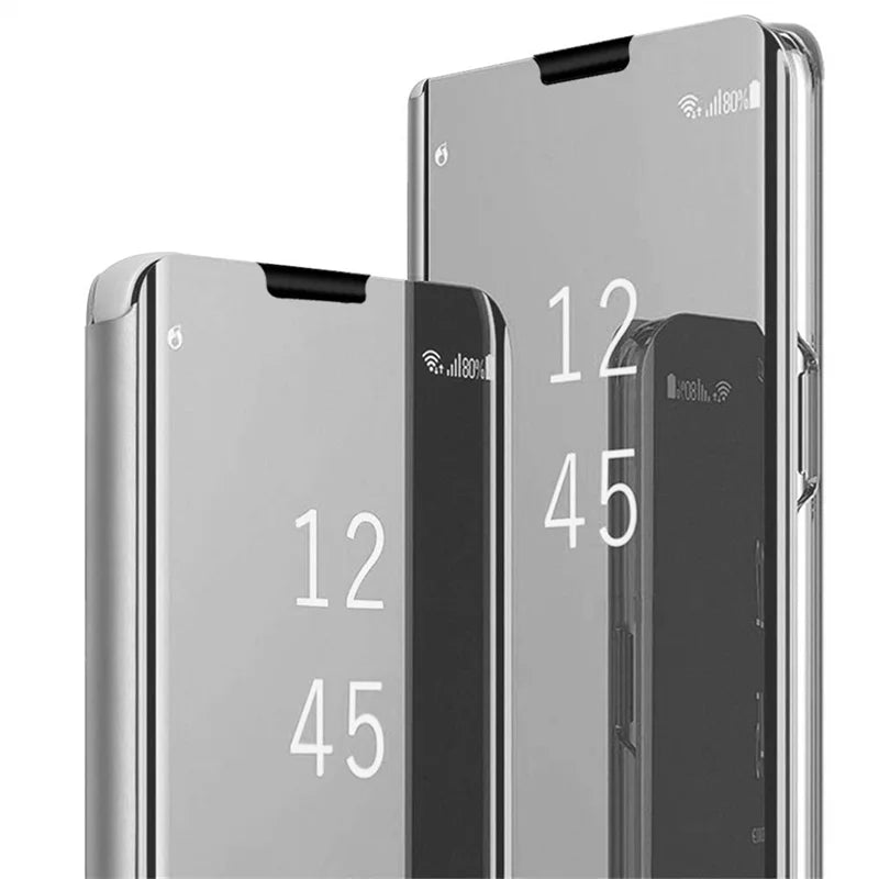 Mirror Flip Case For Samsung Galaxy S25 S24 S23 Ultra S22 S20 Plus Cases For Samsung S23 S24 S21 FE Note 20 Ultra 10 Plus Cover
