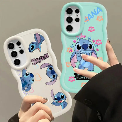 Disney Stitch Cute Case for Samsung Galaxy S24 S22 Ultra S23 S21 S20 FE A23 4G A32 A33 A53 A25 A24 A54 A73 A55 5G Soft Cover